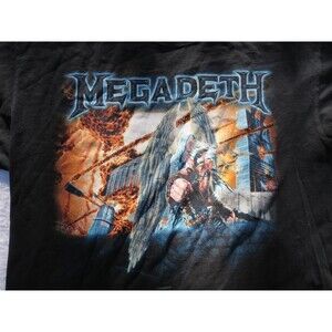 2009 Megadeth Biker Angel Rock Heavy Metal T-Shirt XL